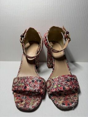 Preloved  J. Crew Glitter Mosaic Strappy High Heels Sandals E7654 sz 8 $268